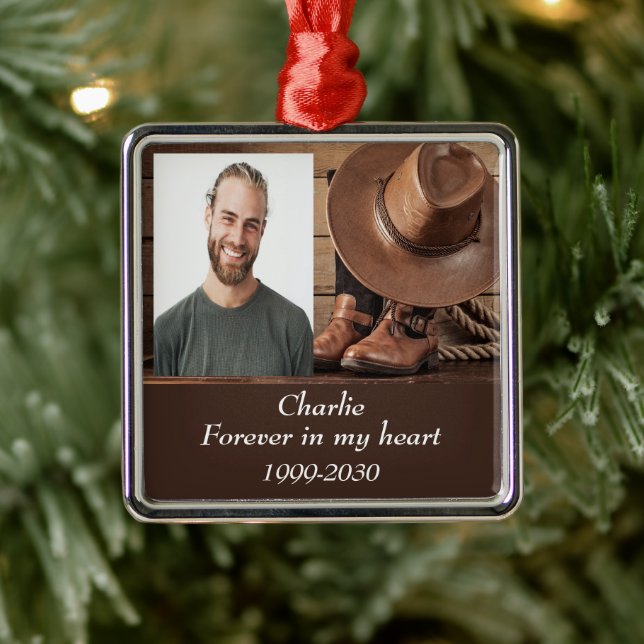 Benutzerdefiniertes Foto Memorial Keepake für imme Ornament Aus Metall (Baum)