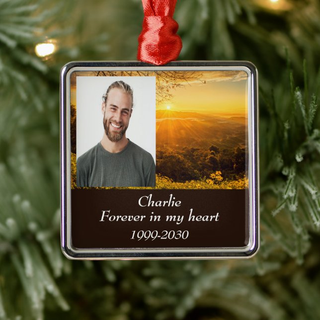 Benutzerdefiniertes Foto Memorial Keepake für imme Ornament Aus Metall (Baum)