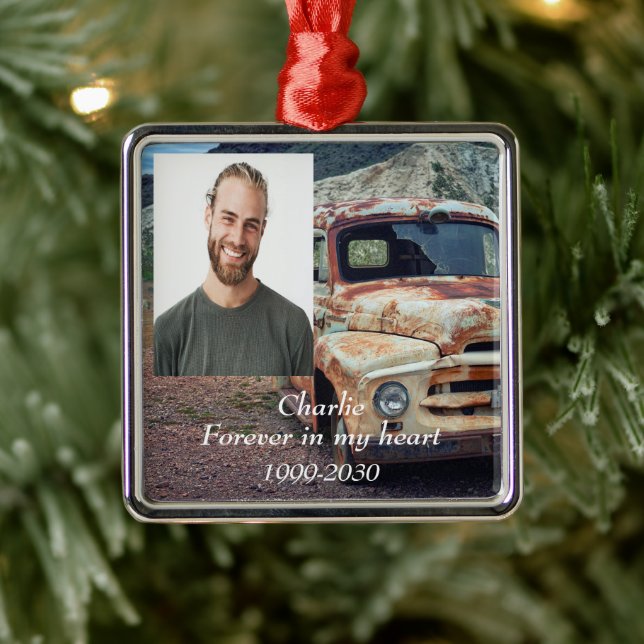 Benutzerdefiniertes Foto Memorial Keepake für imme Ornament Aus Metall (Baum)