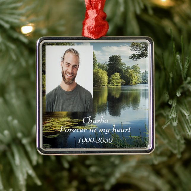 Benutzerdefiniertes Foto Memorial Keepake für imme Ornament Aus Metall (Baum)
