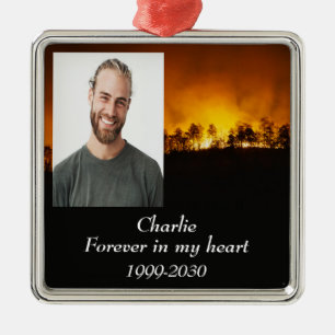 Benutzerdefiniertes Foto Memorial Keepake für imme Ornament Aus Metall