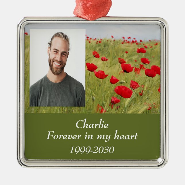 Benutzerdefiniertes Foto Memorial Keepake für imme Ornament Aus Metall (Vorne)