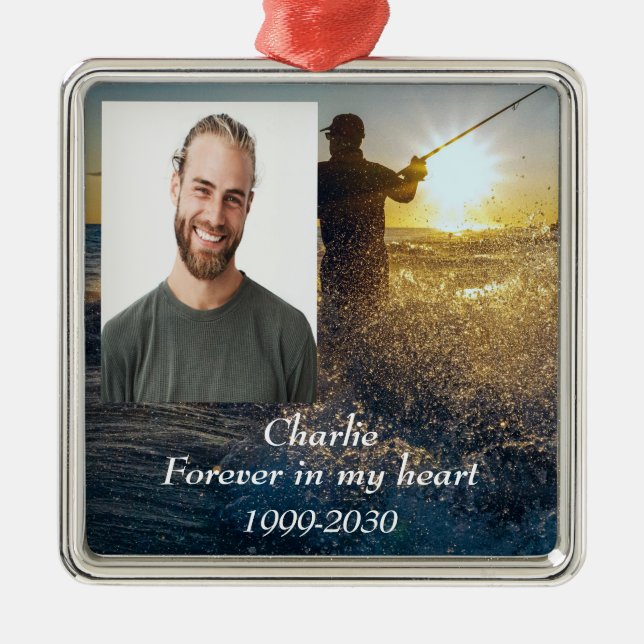 Benutzerdefiniertes Foto Memorial Keepake für imme Ornament Aus Metall (Vorne)