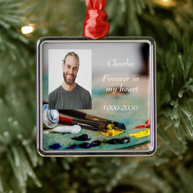 Benutzerdefiniertes Foto Memorial Keepake für imme Ornament Aus Metall (Baum)