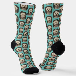 Benutzerdefiniertes Foto mit  Aquamarin, trendig u Socken