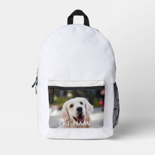 Benutzerdefiniertes Foto mit dem Namen Ihres Hunde Bedruckter Rucksack