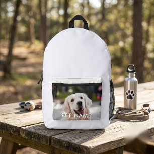 Benutzerdefiniertes Foto mit dem Namen Ihres Hunde Bedruckter Rucksack