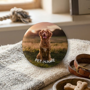 Benutzerdefiniertes Foto mit dem Namen Ihres Hunde Button