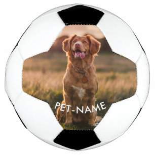 Benutzerdefiniertes Foto mit dem Namen Ihres Hunde Fußball