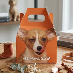 Benutzerdefiniertes Foto mit dem Namen Ihres Hunde Geschenkschachtel