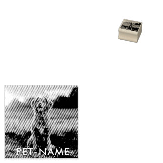 Benutzerdefiniertes Foto mit dem Namen Ihres Hunde Gummistempel