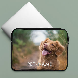 Benutzerdefiniertes Foto mit dem Namen Ihres Hunde Laptopschutzhülle