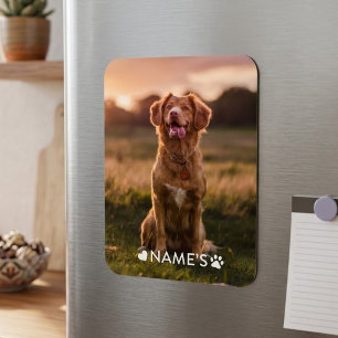 Benutzerdefiniertes Foto mit dem Namen Ihres Hunde Magnet