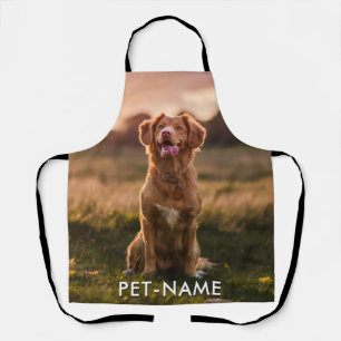Benutzerdefiniertes Foto mit dem Namen Ihres Hunde Schürze