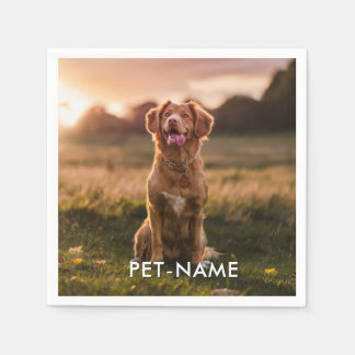 Benutzerdefiniertes Foto mit dem Namen Ihres Hunde Serviette