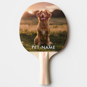 Benutzerdefiniertes Foto mit dem Namen Ihres Hunde Tischtennis Schläger