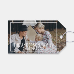 Benutzerdefiniertes Foto mit Familienname Geschenkanhänger