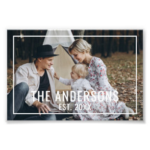 Benutzerdefiniertes Foto mit Familienname und Grün