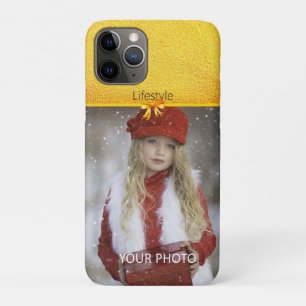 Benutzerdefiniertes Foto mit goldenem Akzent Case-Mate iPhone Hülle