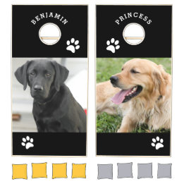Benutzerdefiniertes Foto mit Hunden Name Schwarz u
