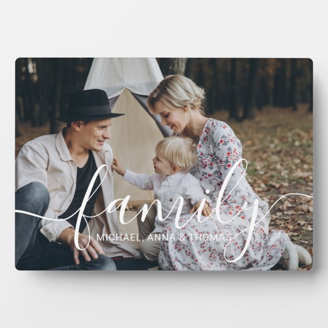 Benutzerdefiniertes Foto mit individuelle Name Fotoplatte (Vorderseite)