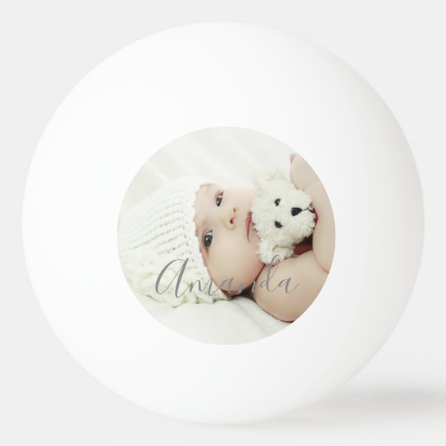 Benutzerdefiniertes Foto mit Individuelle Name Tischtennisball (Vorderseite)