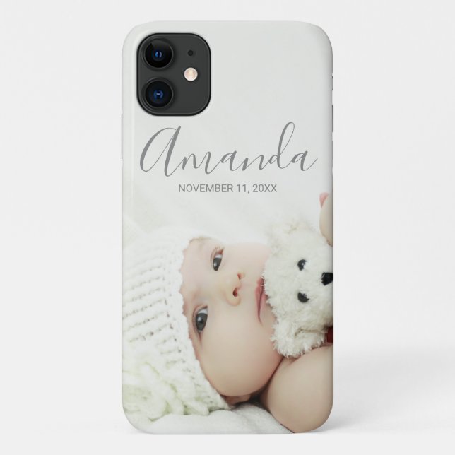Benutzerdefiniertes Foto mit Individuelle Name und Case-Mate iPhone Hülle (Rückseite)