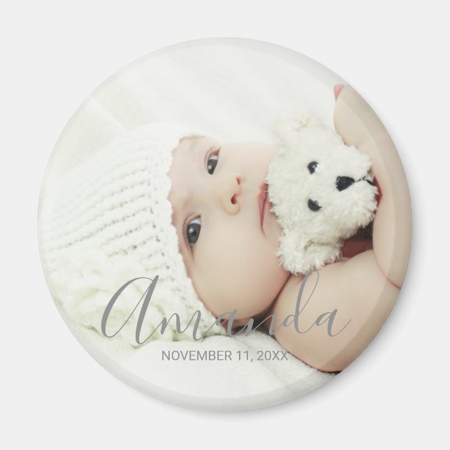 Benutzerdefiniertes Foto mit Individuelle Name und Magnet (Vorne)