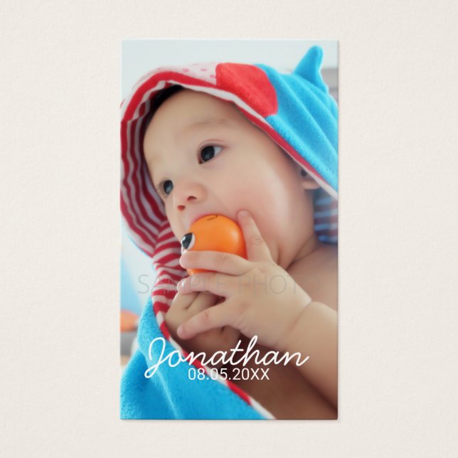 Benutzerdefiniertes Foto mit Name und Datum (Vorderseite)