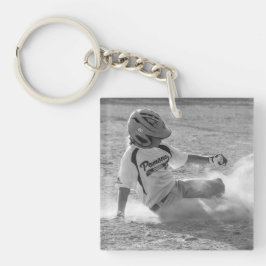 Benutzerdefiniertes Foto mit Name und Jersey-Numme Schlüsselanhänger