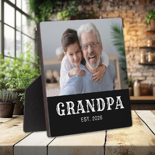 Benutzerdefiniertes Foto mit Opa Established und f Fotoplatte