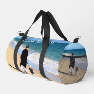 Benutzerdefiniertes Foto mit Personalisiertem Text Duffle Bag