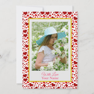 Benutzerdefiniertes Foto mit rosa Liebe Herz