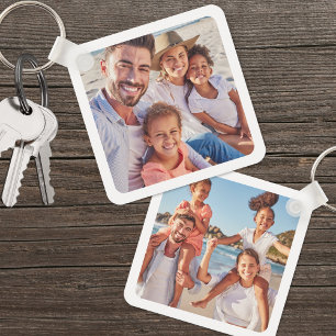 Benutzerdefiniertes Foto mit zwei Fotos Schlüsselanhänger