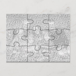 Benutzerdefiniertes Foto "Mock" Puzzle Post Card - Postkarte