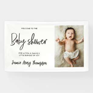 Benutzerdefiniertes Foto Moderne Schrift Baby Show Banner