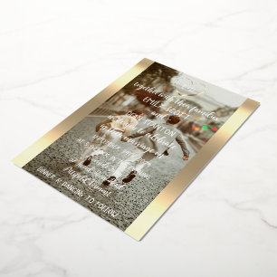 Benutzerdefiniertes Foto Monogram Event Heft Moder Folieneinladung