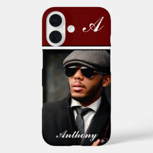 Benutzerdefiniertes Foto Monogram personalisieren iPhone 16 Hülle