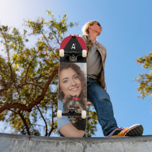 Benutzerdefiniertes Foto Monogram personalisieren Skateboard
