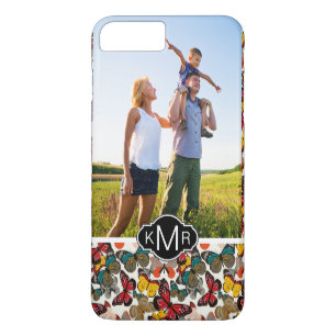Benutzerdefiniertes Foto & Monogramm Retro-Blumenm Case-Mate iPhone Hülle