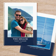 Benutzerdefiniertes Foto Name Dark Blue Modern