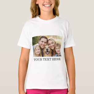Benutzerdefiniertes Foto-Name-Text Personalisierte T-Shirt
