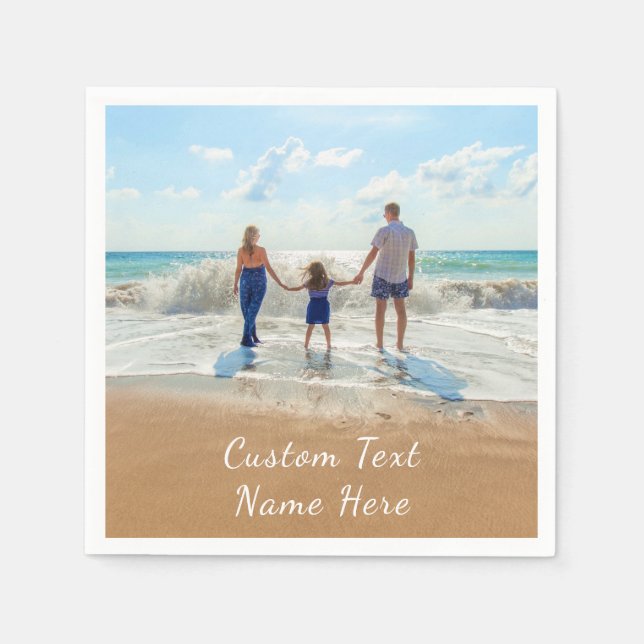 Benutzerdefiniertes Foto Napkins mit Ihren Fotos u Serviette (Vorderseite)