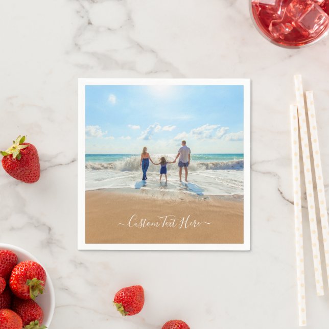 Benutzerdefiniertes Foto Napkins mit Ihren Fotos u Serviette (Beispiel)