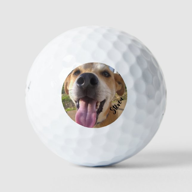 Benutzerdefiniertes Foto Niedlich Personalisiert Golfball (Vorderseite)