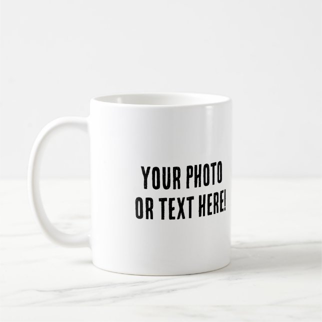 Benutzerdefiniertes Foto oder Text Kaffeetasse (Links)