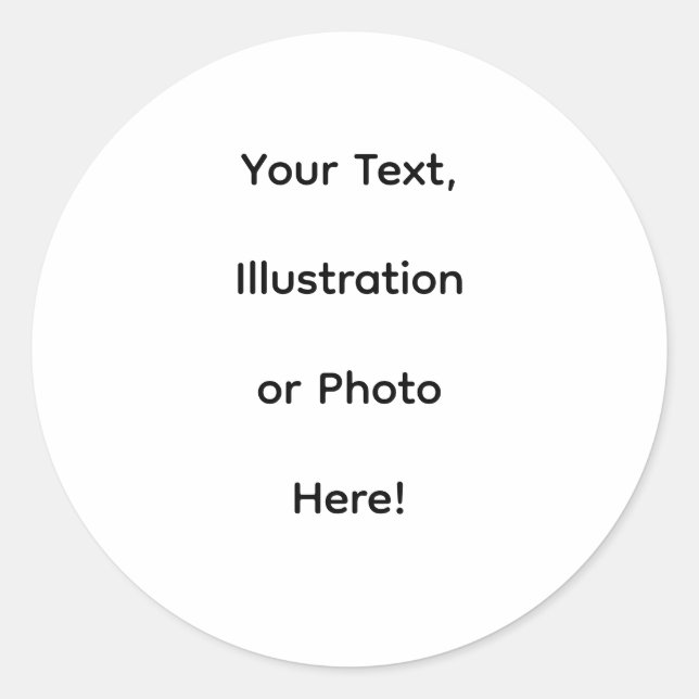 Benutzerdefiniertes Foto oder Text  Runder Aufkleber (Vorderseite)