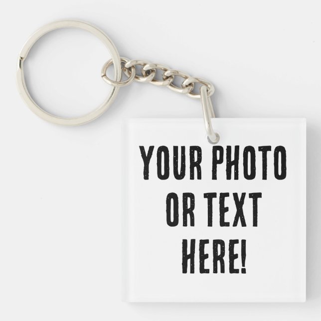 Benutzerdefiniertes Foto oder Text Schlüsselanhänger (Vorderseite)