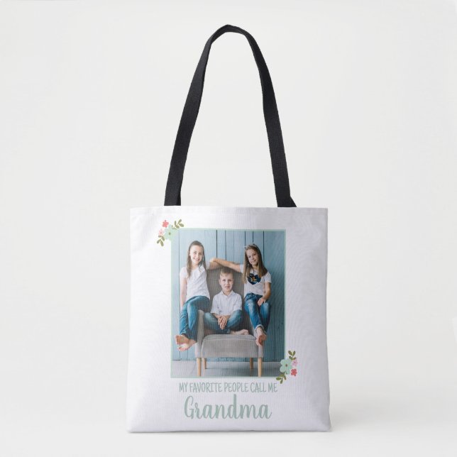 Benutzerdefiniertes Foto Oma Tasche (Vorderseite)
