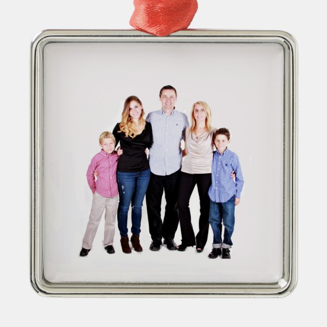 Benutzerdefiniertes Foto Ornament Aus Metall (Vorne)